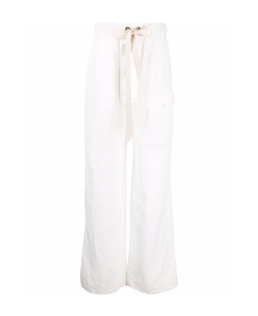 Stella Mccartney Drawstring Casual Trousers In White