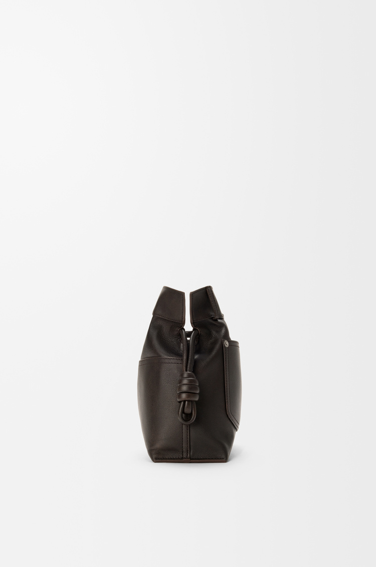 Loewe Panta Medium Flamenco Clutch In Shiny Calfskin In Brown