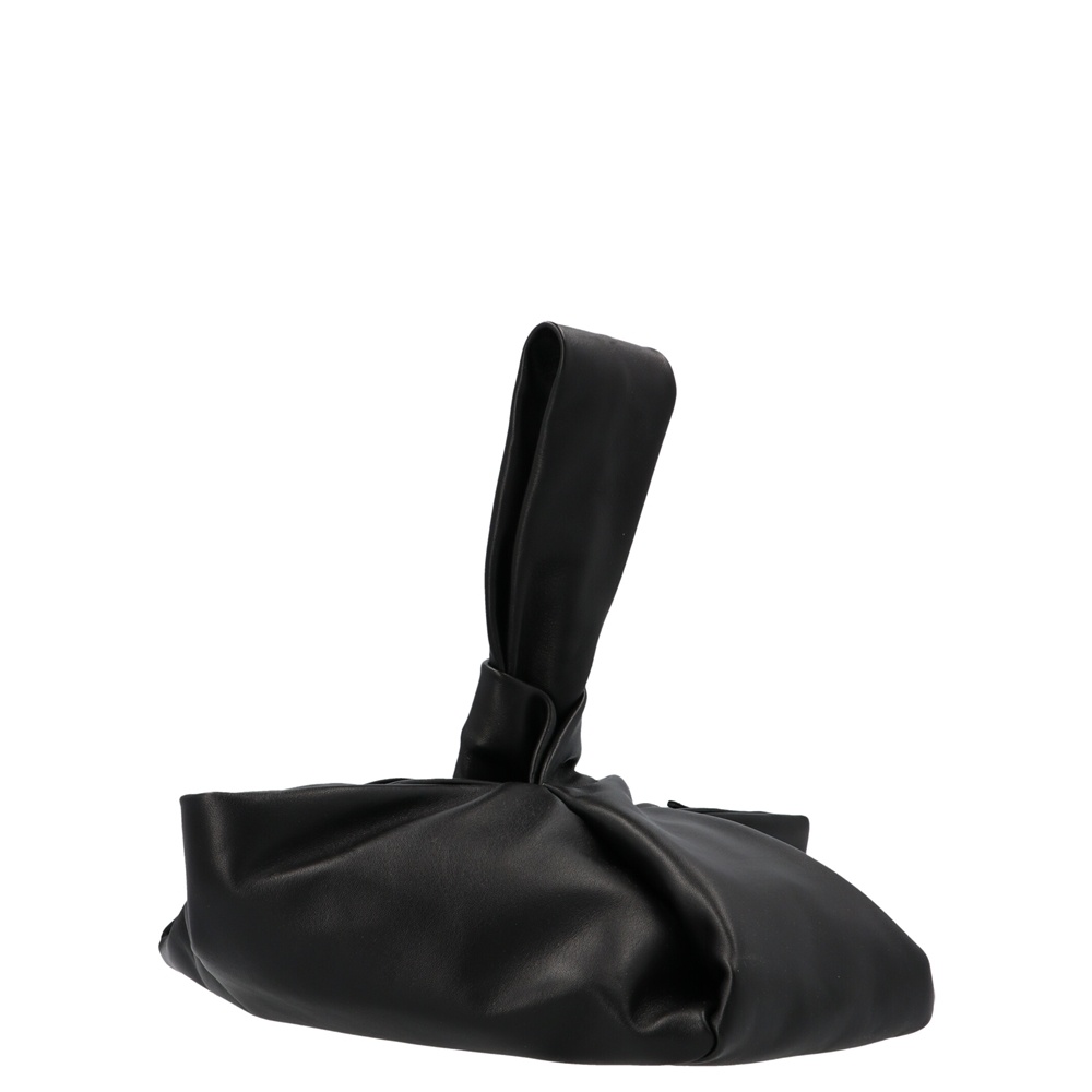 Ambush Twist Top Leather Handle Bag In Black