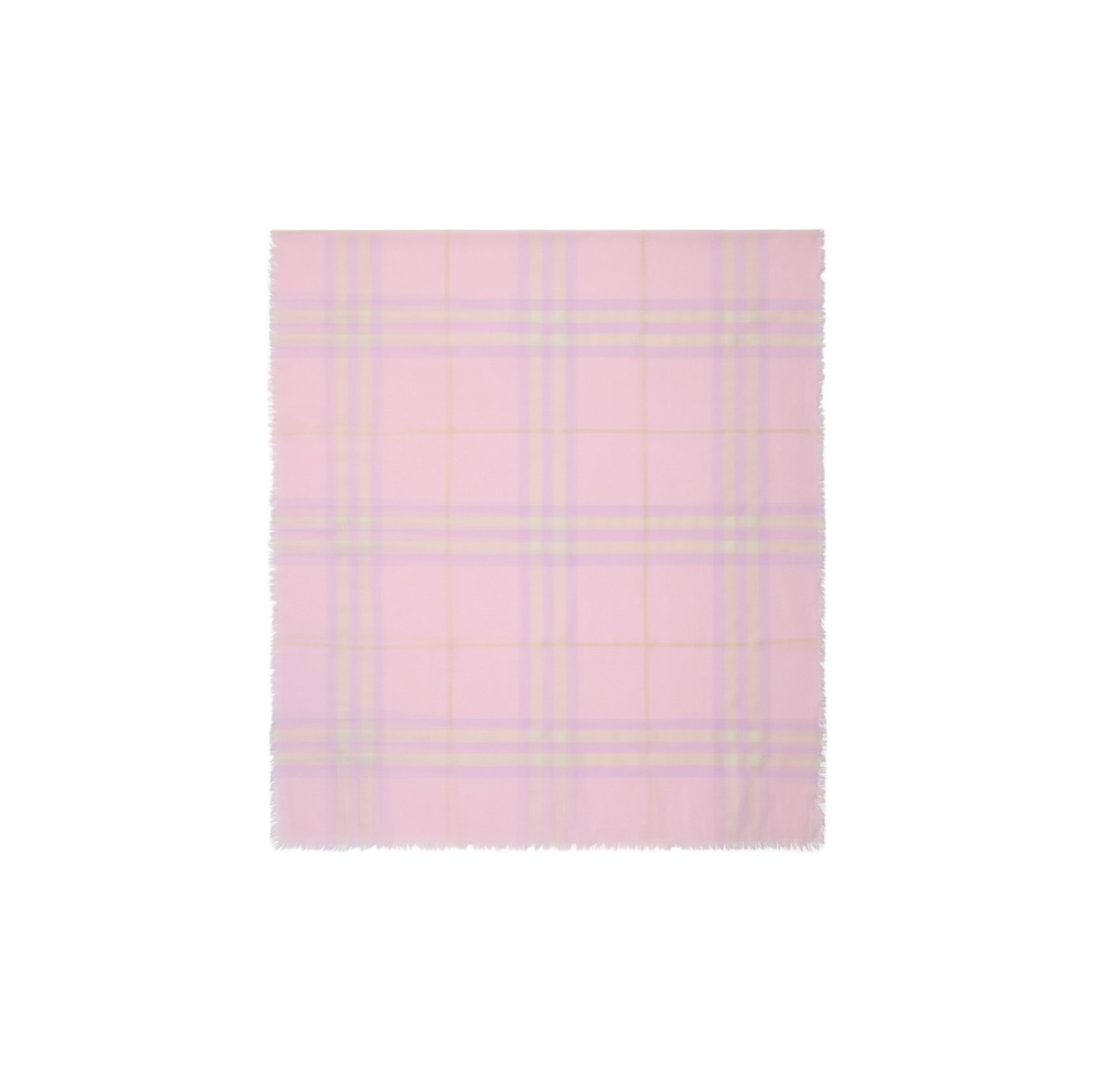 Burberry Wide Wool Scarf With Check Pattern