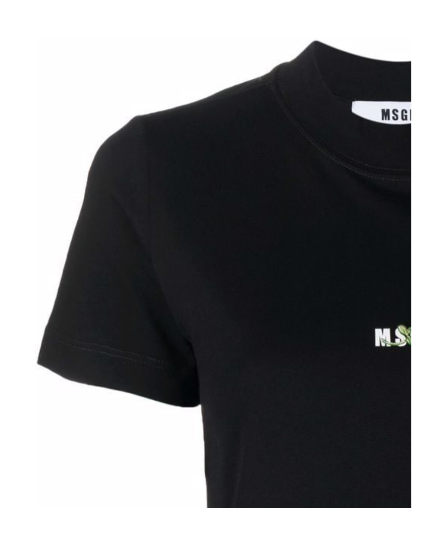 Msgm Logo-print Short-sleeved T-shirt In Black