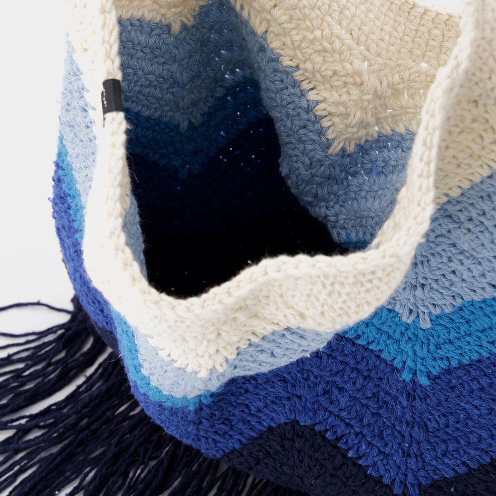 Nannacay Priya Crochet Gradient Bag In Blue