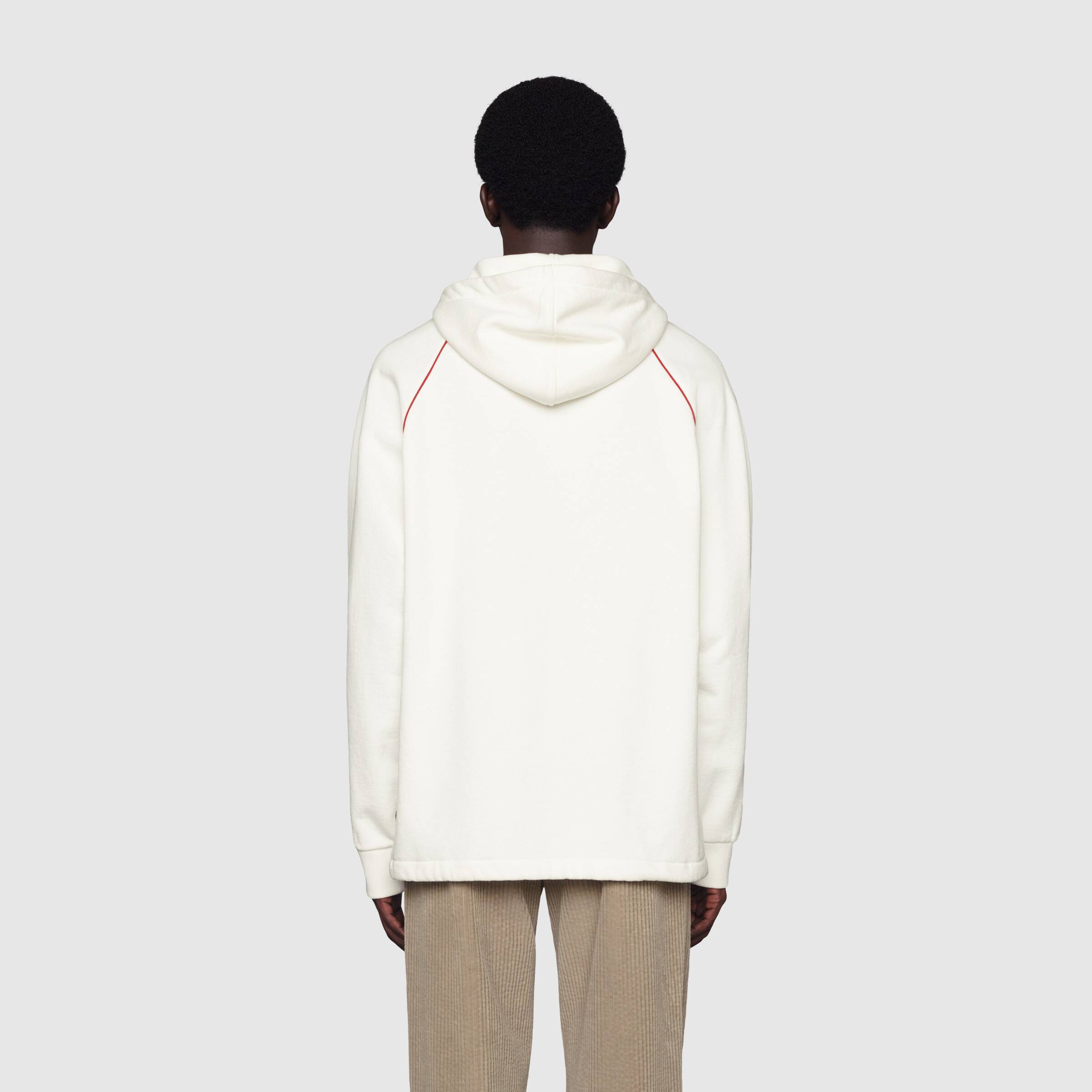 Gucci Web Stripe-print Hoodie In White