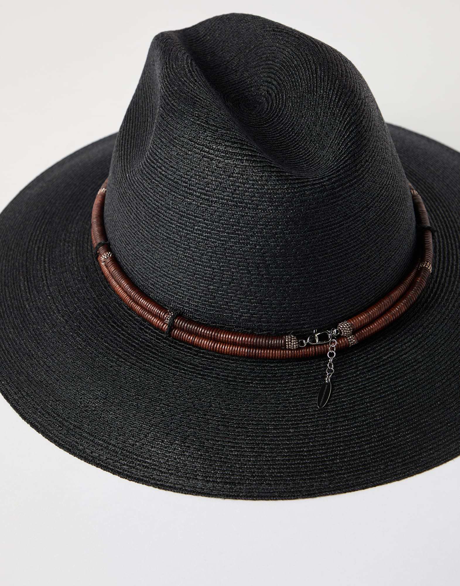 Brunello Cucinelli Jewel-piece Hat In Black