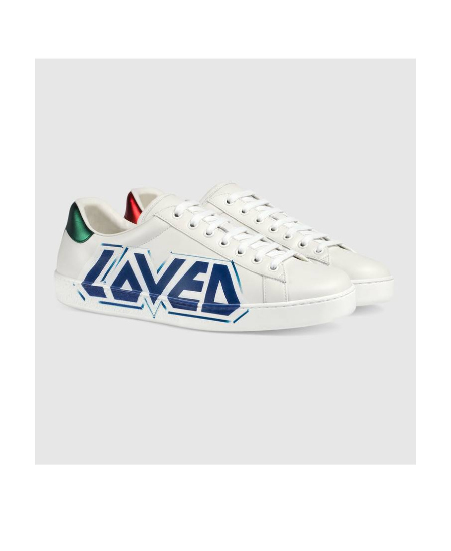 Gucci Ace Sneaker With Loved Print In White