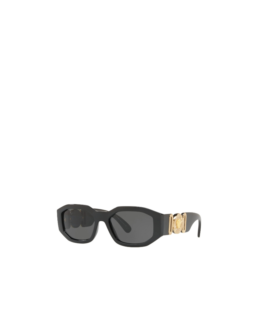 Versace Medusa Biggie Oval-frame Sunglasses In Black