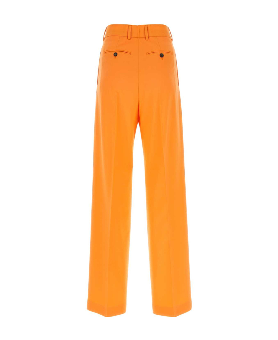 Msgm High-waist Straight-leg Trousers In Orange