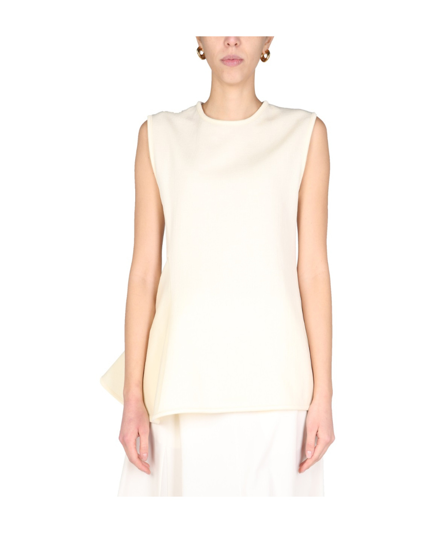Jil Sander Women's Round Neck Top In White