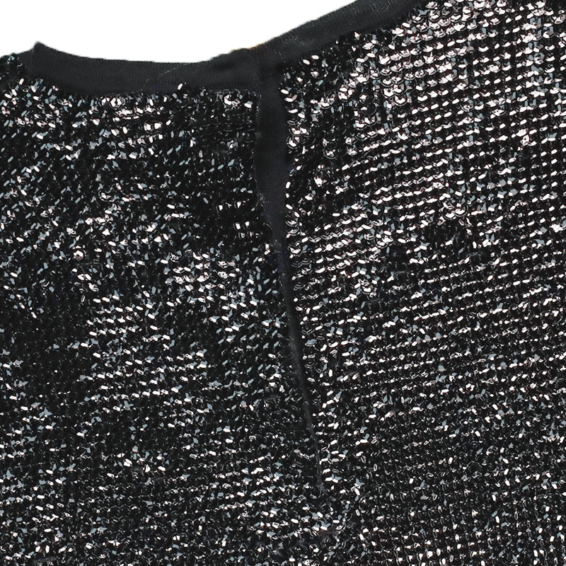 Max Mara Sequined Wool Sweater In Black