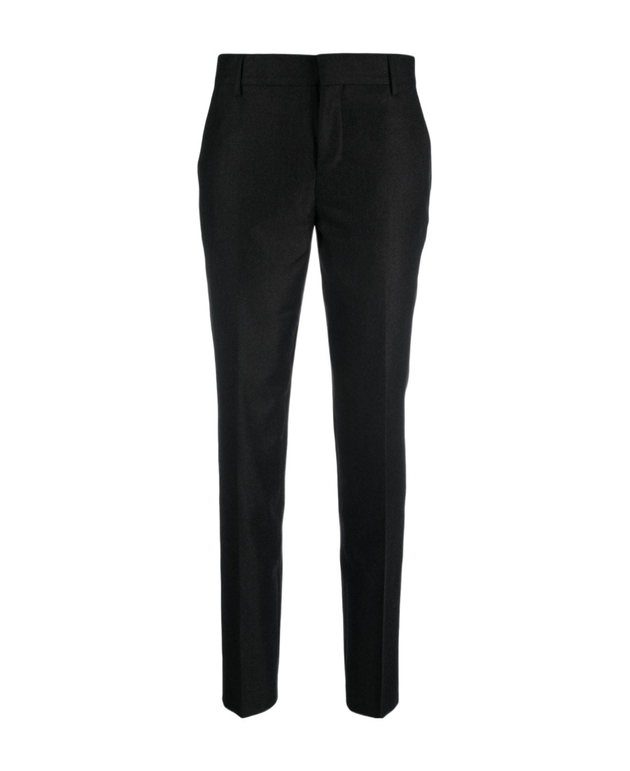 Ami Alexandre Mattiussi Ami Paris Concealed Front Fastened Tapered Trousers In Black