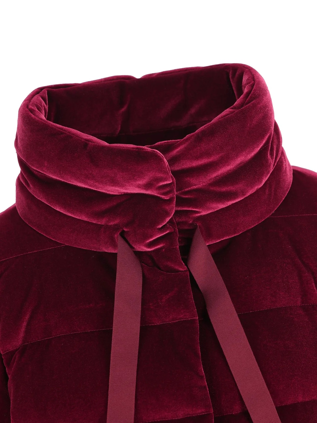 Herno Quilted Long-sleeved Down Jacket In Burgundy