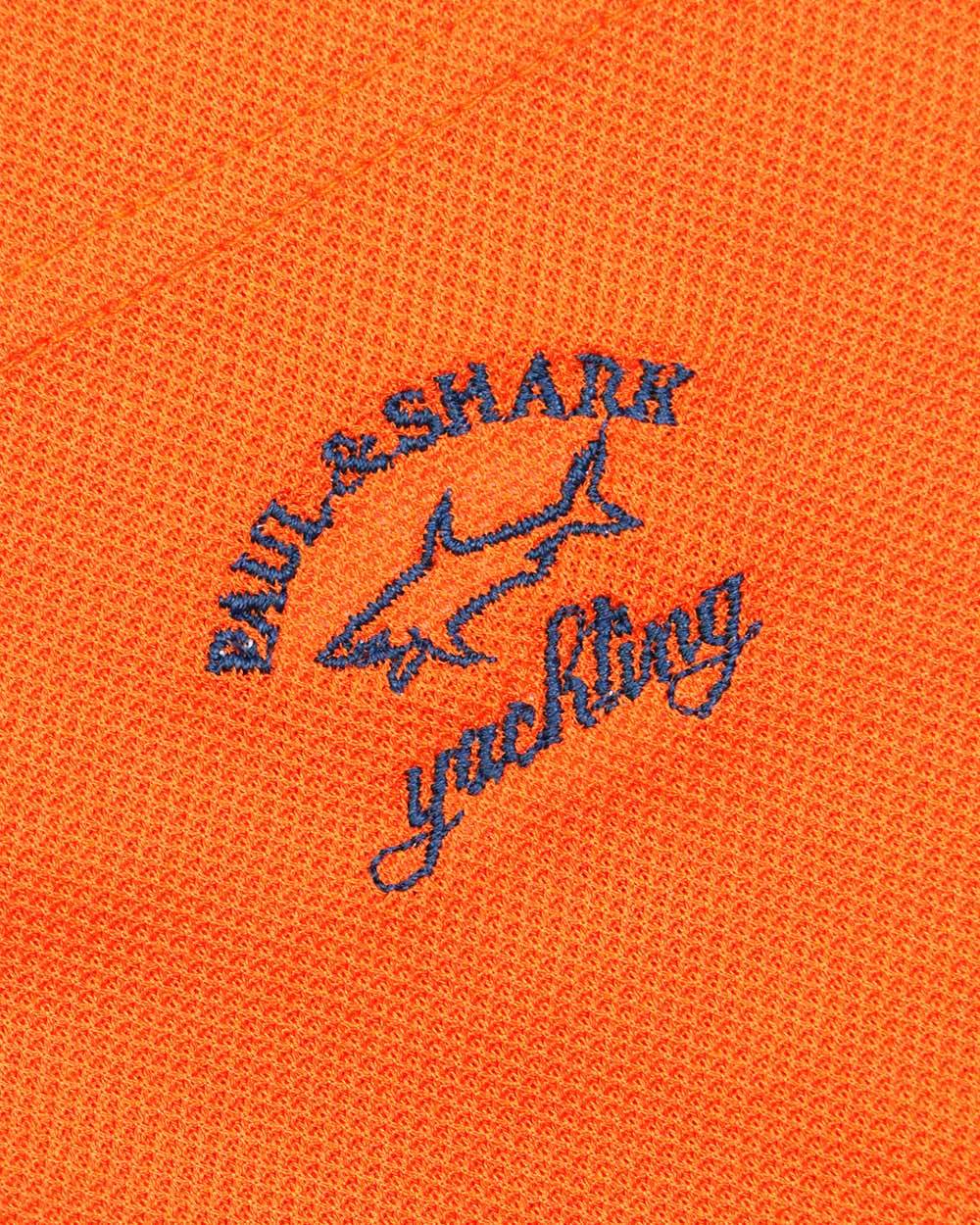 Shop Paul & Shark Logo Polo Shirt In Orange