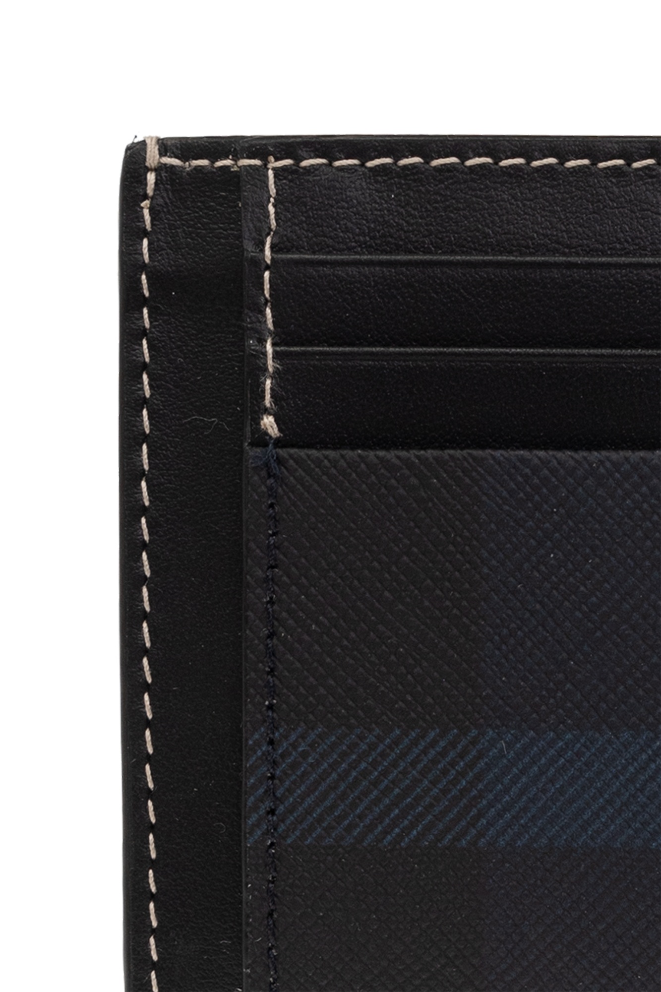 Burberry Check-print Money-clip Wallet In Black