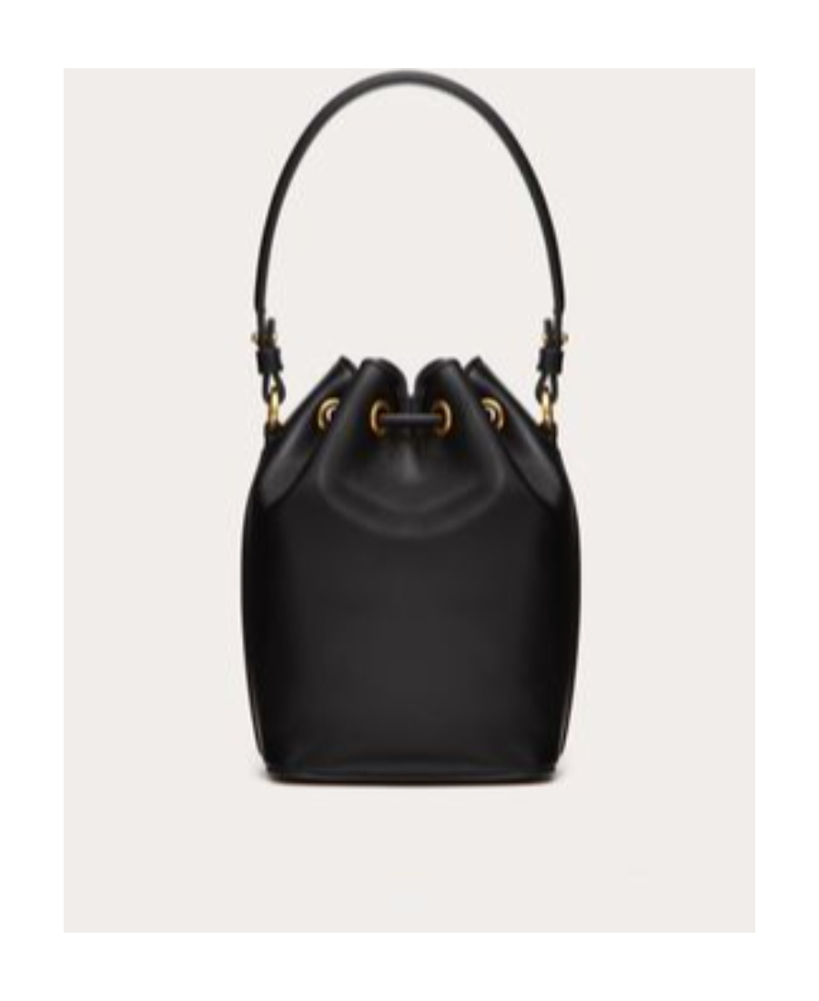 Valentino Garavani Mini Vlogo Signature Bucket Bag In Nappa Leather Woman Black Uni In Black
