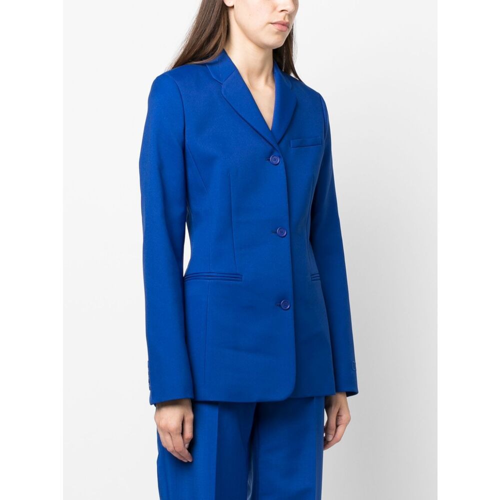 Off-white Tailored Blazer With Welt Pocket In Blue