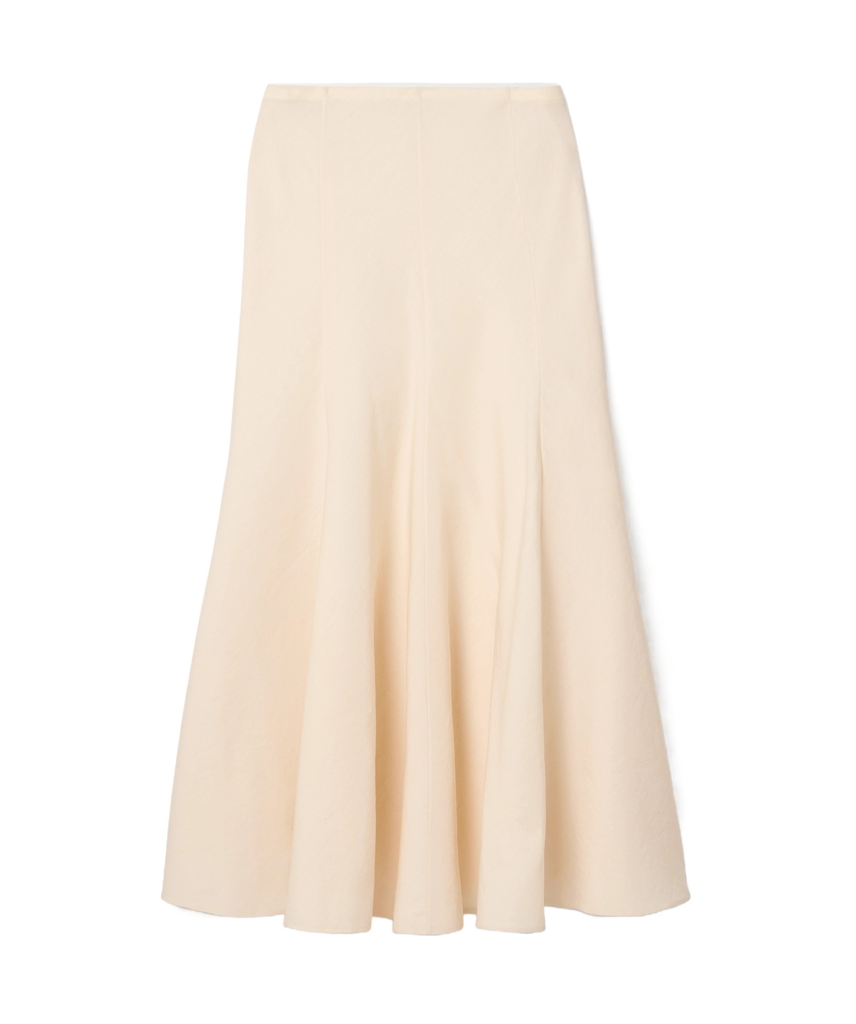 Khaite Lenno Silk And Cotton-blend Midi Skirt In Nude