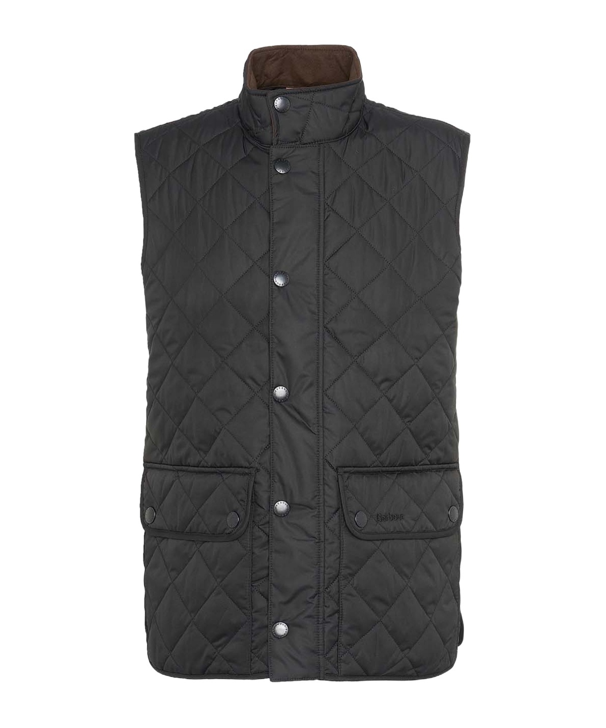 Barbour Diamond-quilted Logo-embroidered Gilet In Black