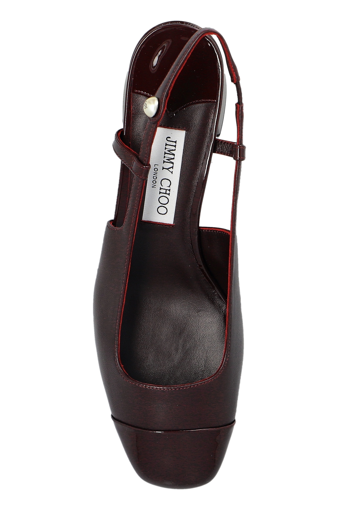 Jimmy Choo 45mm Elisa Slingback Pumps In Burgundy