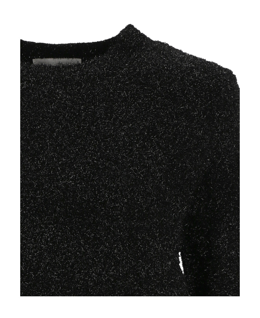 Ami Alexandre Mattiussi Black Shinny Sweater In Black