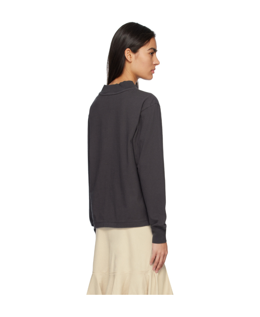 We11 Done Graphic-print Long-sleeve Top In Black