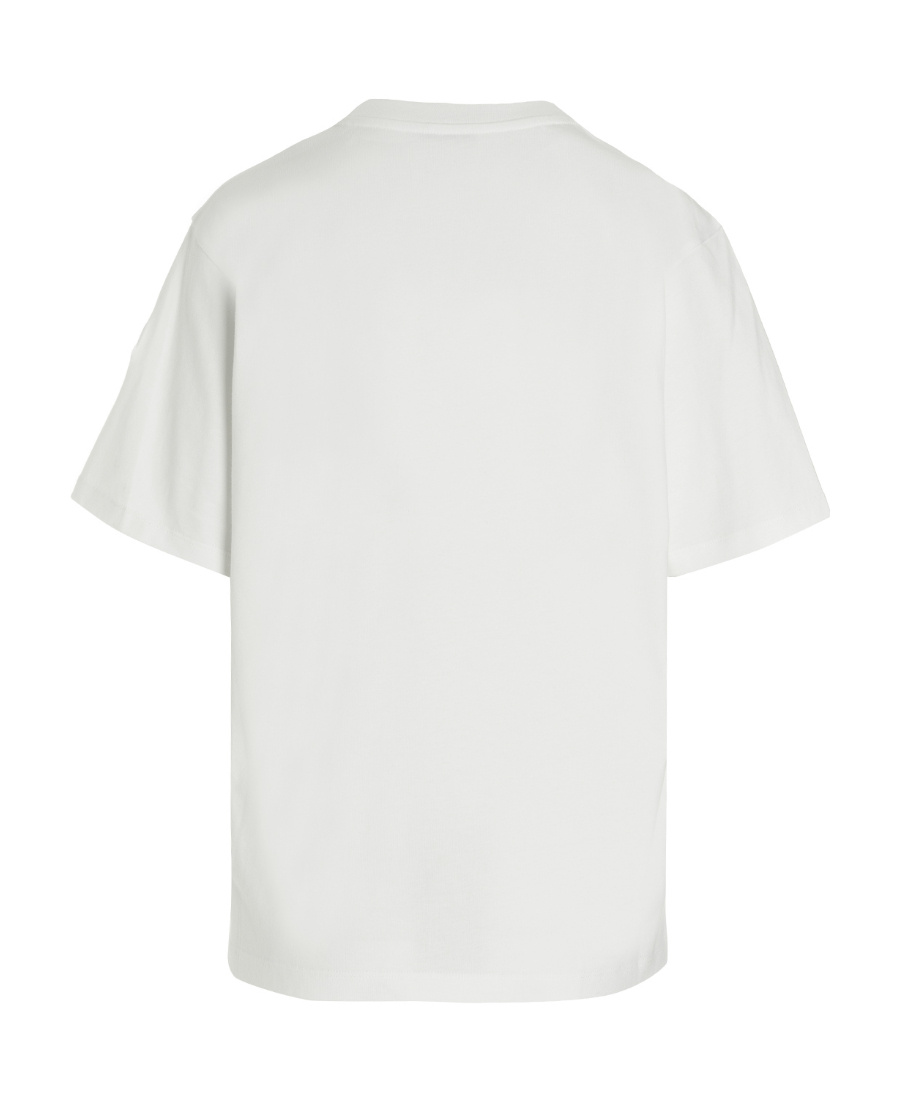 Moncler Bi-colour Logo-print T-shirt In White