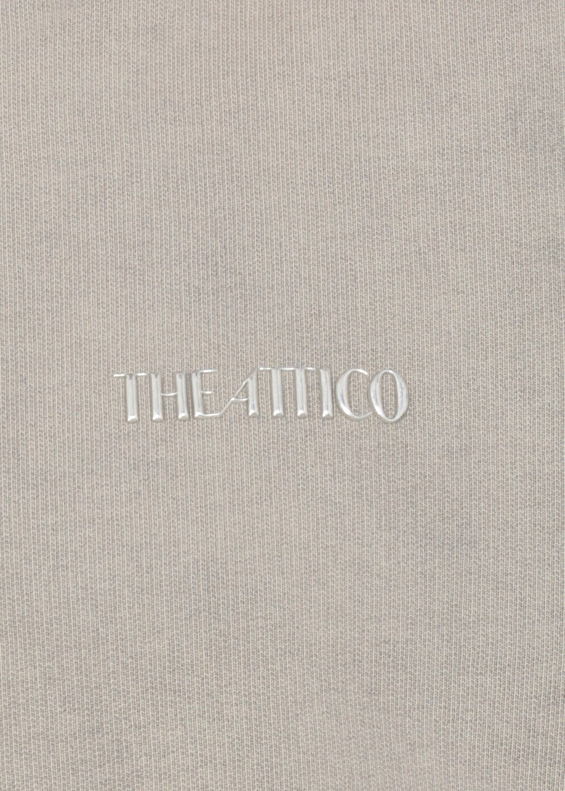 Attico Crewneck Knitwear Ribbed Trims In Gray