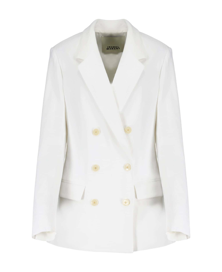 Isabel Marant Double-breasted Button-fastening Jacket In White