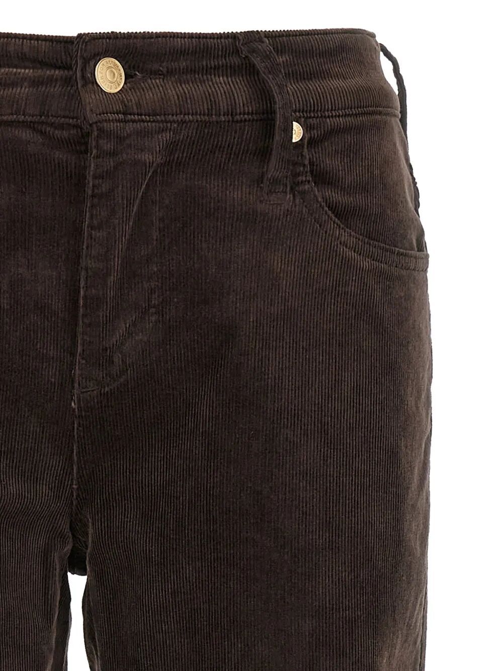 7 For All Mankind Twisted Dojo Tailorless Corduroy Pants Corduroy Coffee Bean In Black
