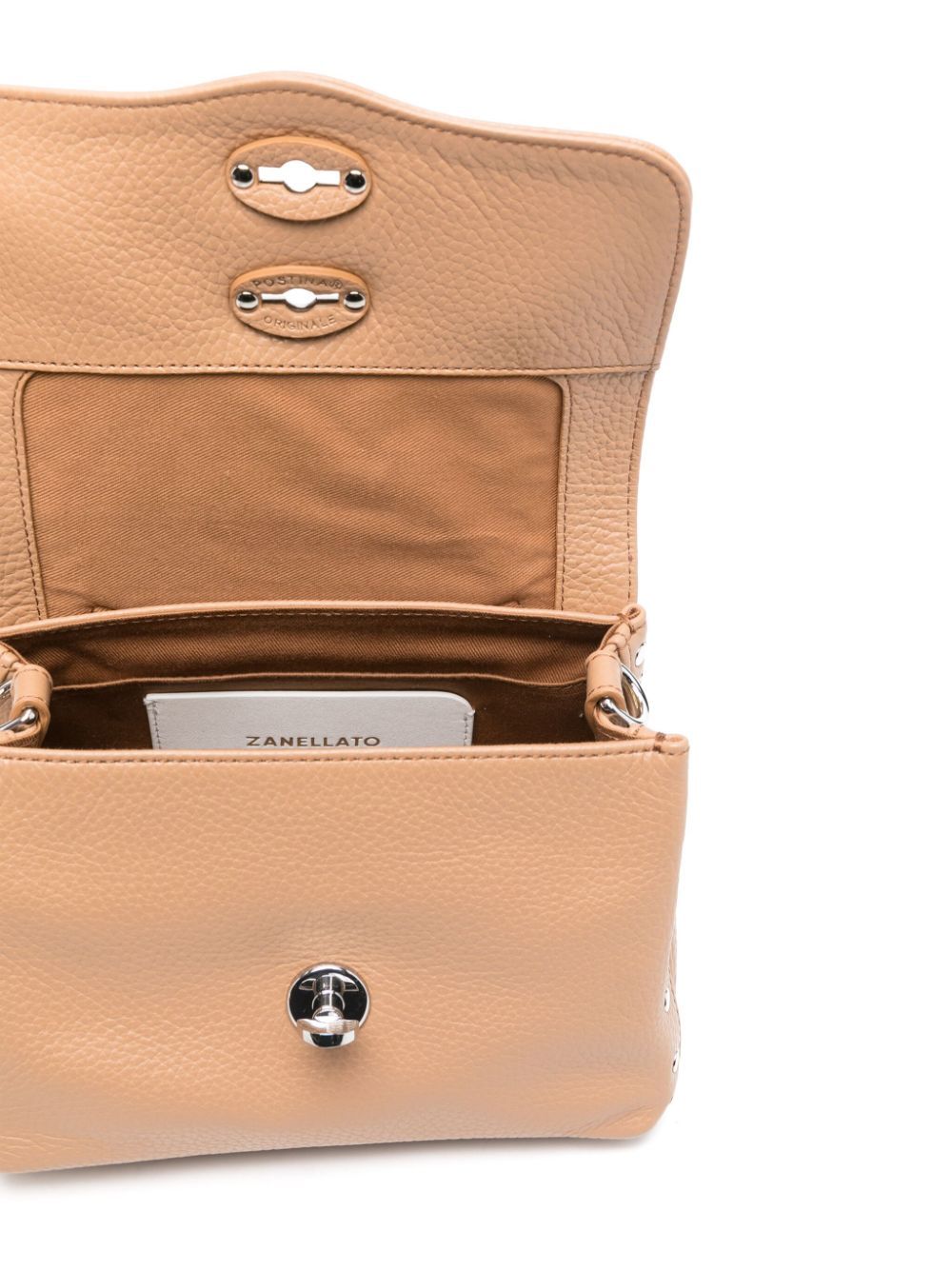 Shop Zanellato Flip Shoulder Bag In Nude