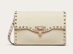 Valentino Rockstud Crossbody Bag In Nude