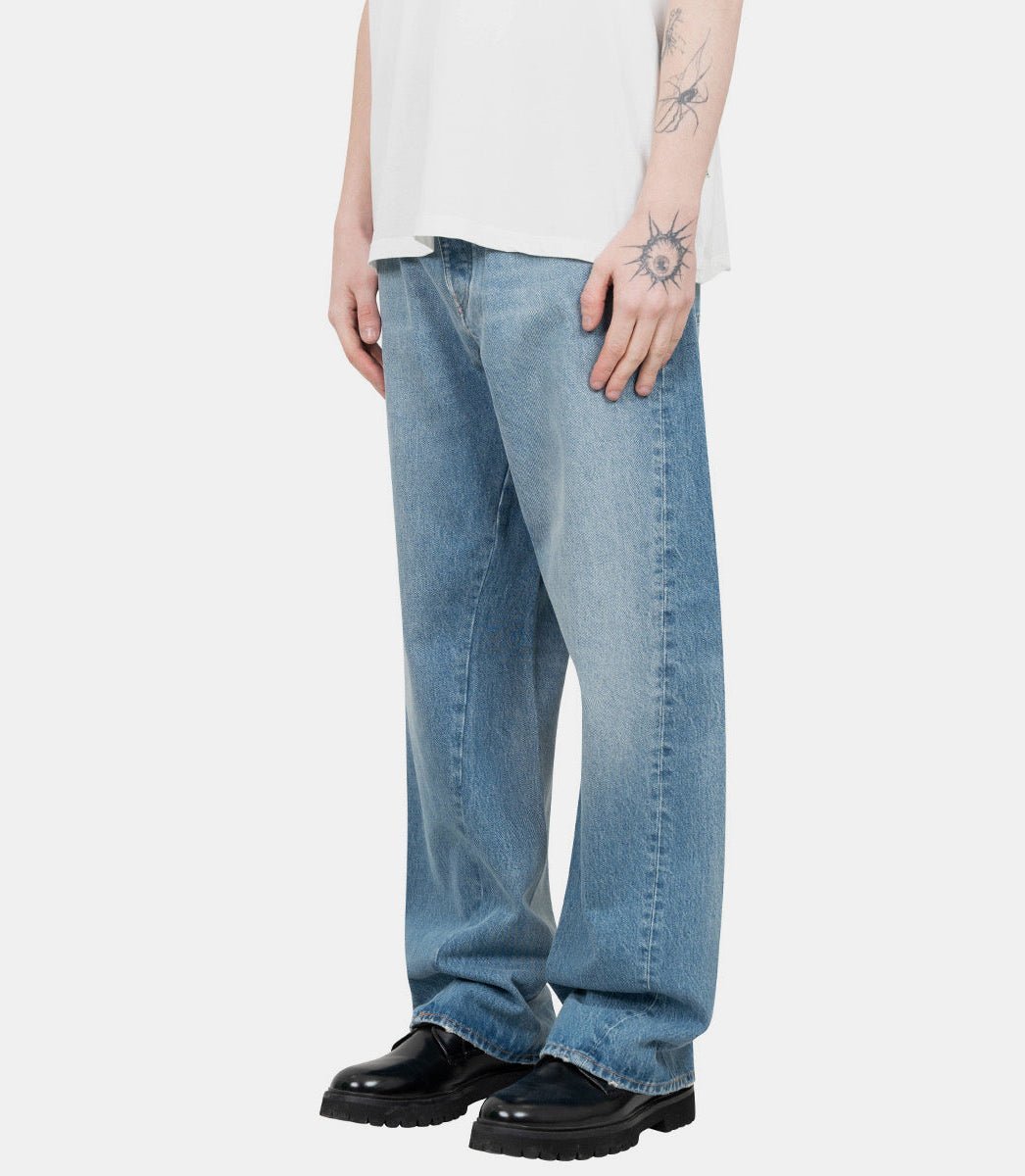 Sunflower Belt Loop Denim Trousers In Blue