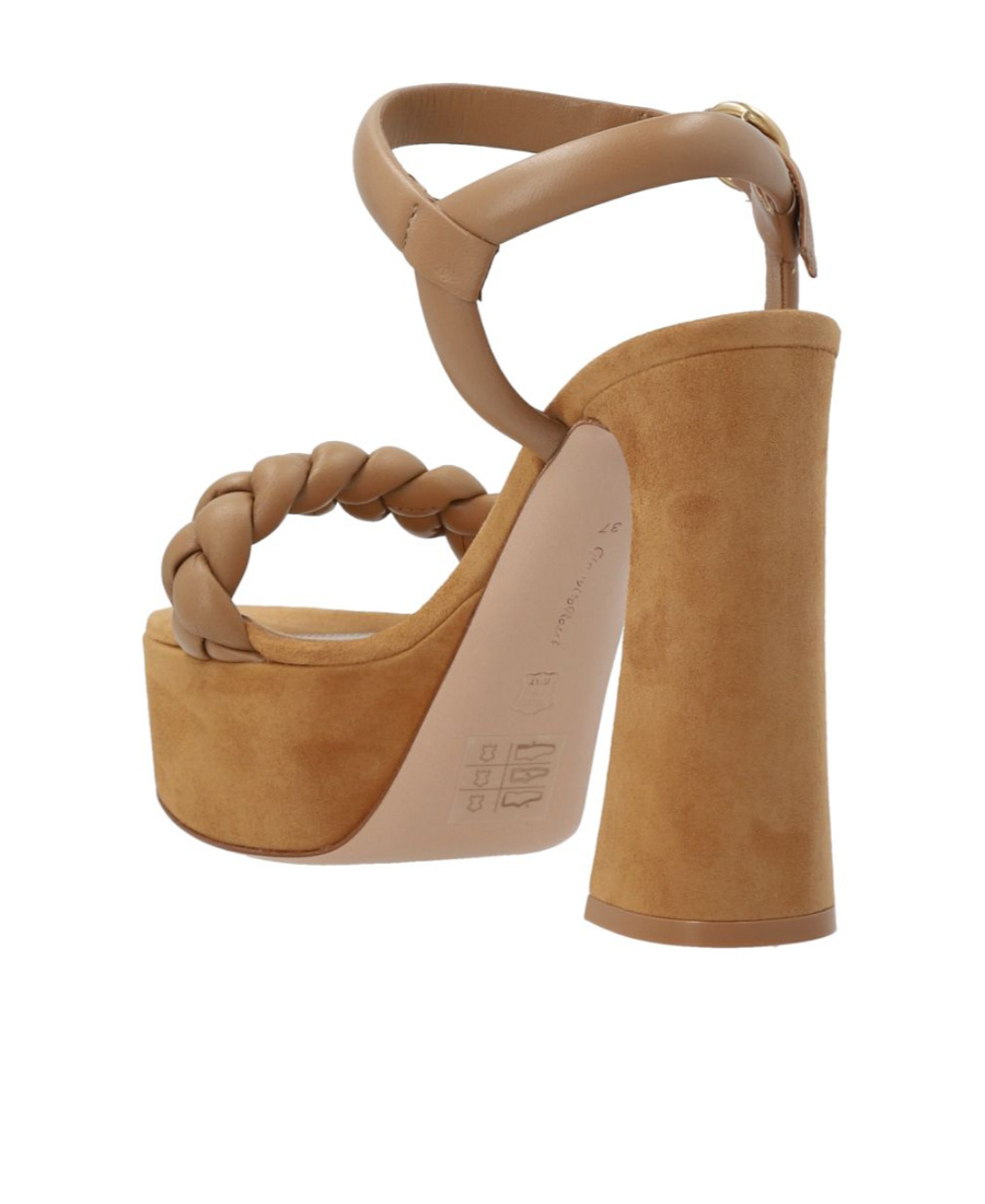 GIANVITO ROSSI LOGO HIGH-HEELED SANDALS