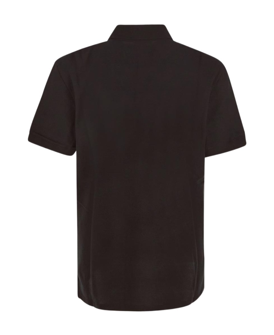 Alexander Mcqueen Logo-patch Polo Shirt In Black