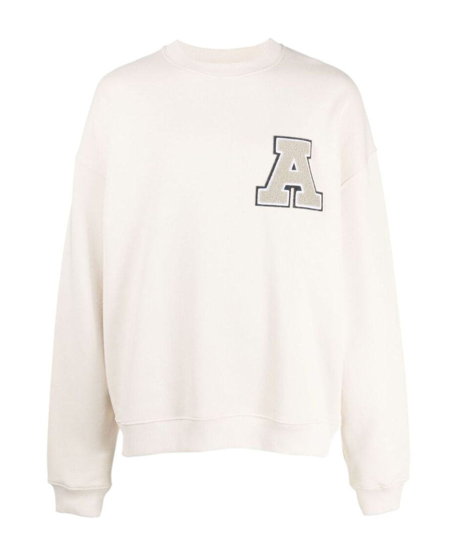 Axel Arigato Logo-patch Organic-cotton Sweatshirt In White