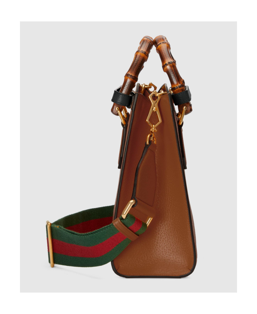 Gucci Diana Bamboo Handle Shopping Bag In Brown