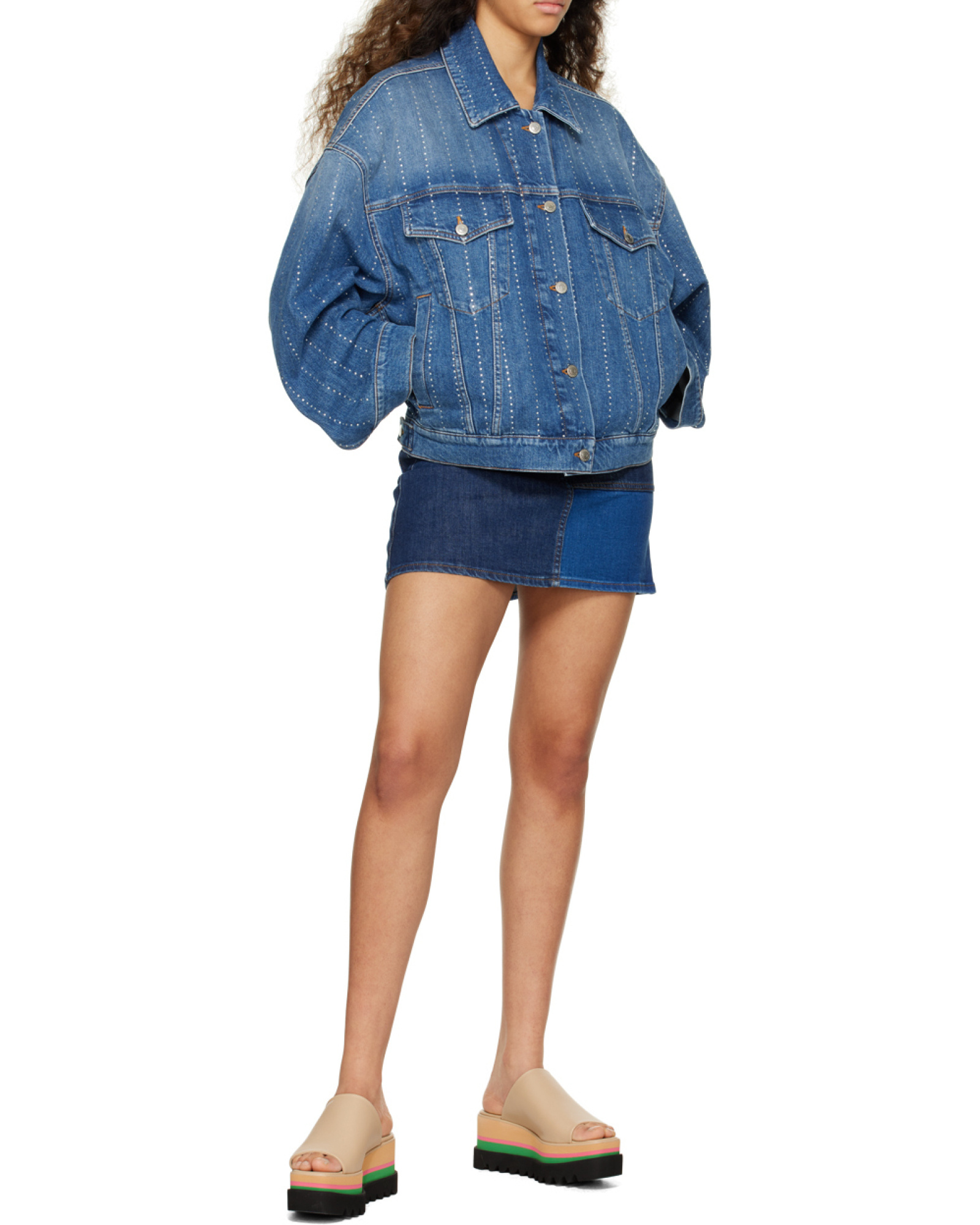 Stella Mccartney Platform-sole Slip-on Sandals In Nude