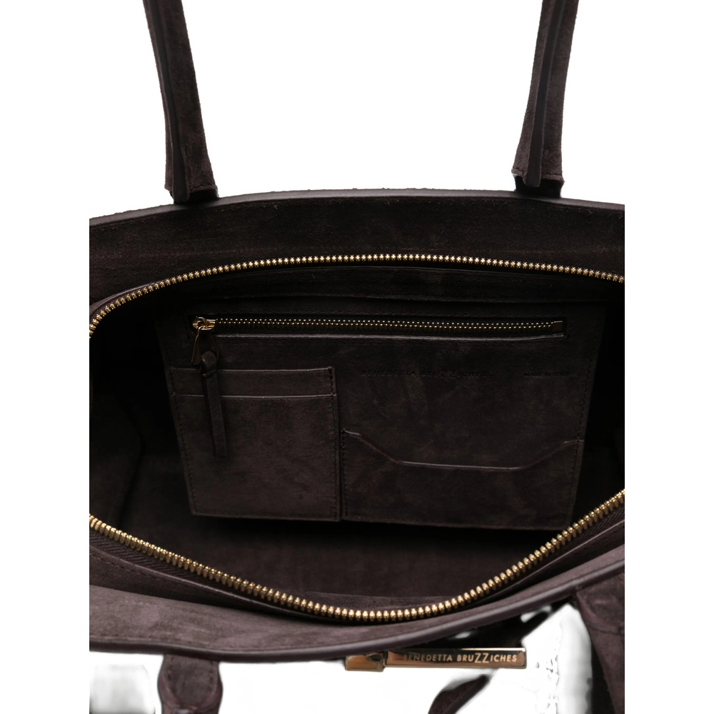 Benedetta Bruzziches Top Handle Tote Bag In Brown