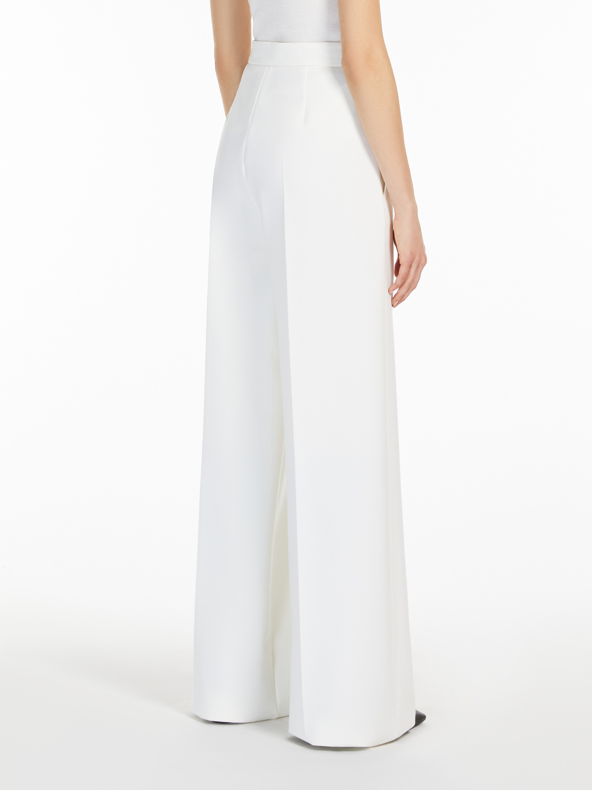 Max Mara Pleated Casual Pants In White