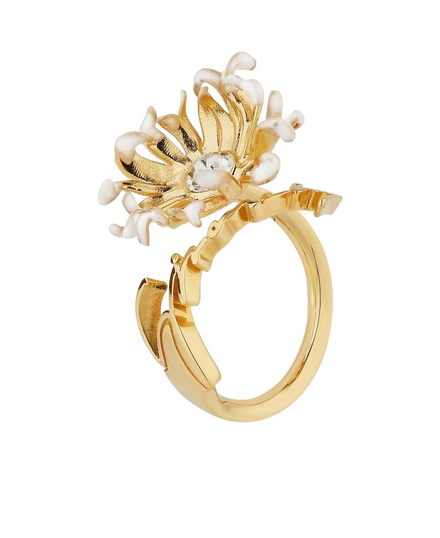 Givenchy Crystal Daisy Ring In Yellow