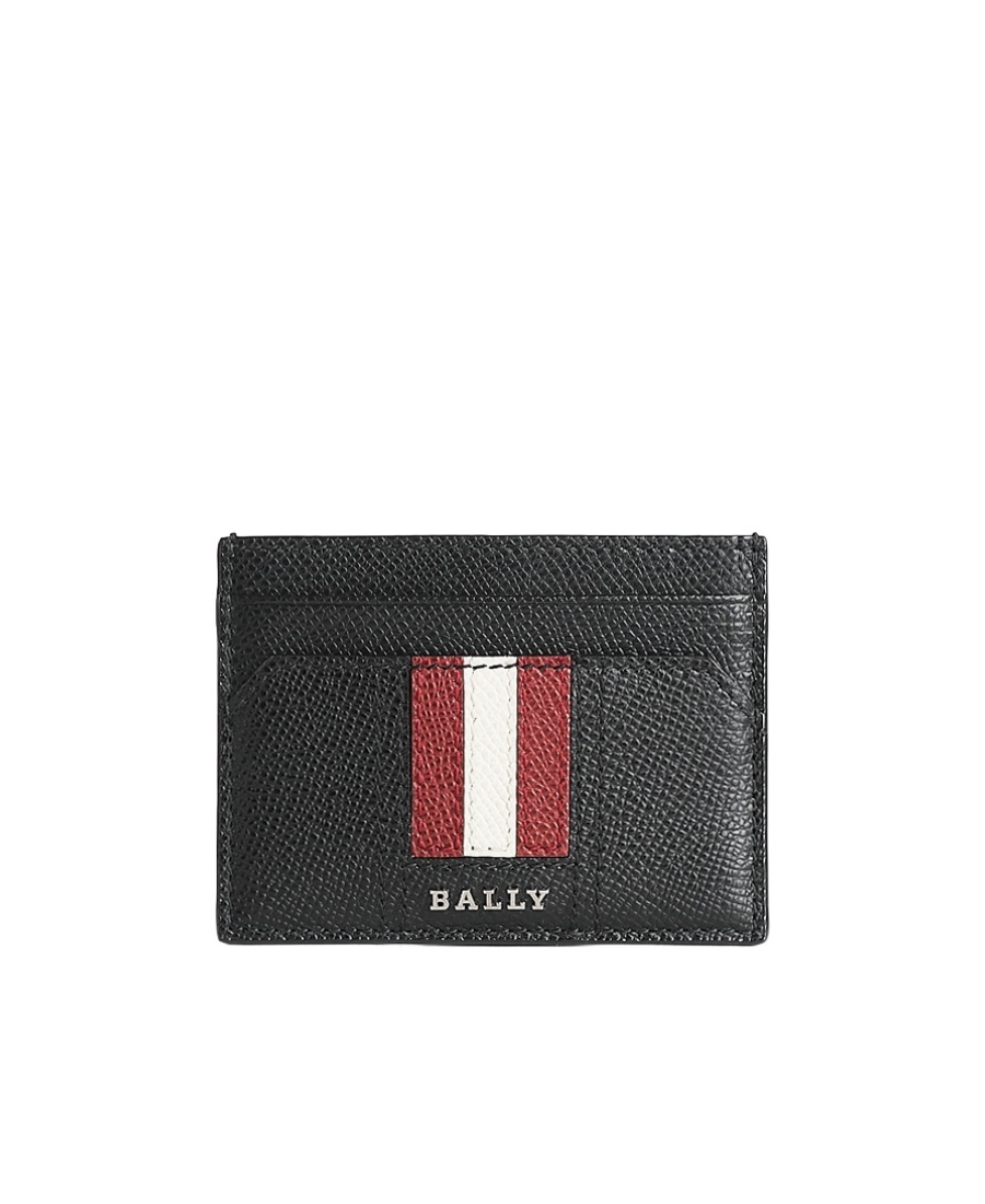 Bally Black Leather Card Holder In Black