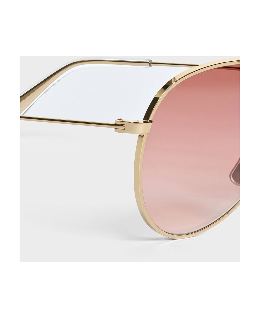 Celine Gradient Aviator Sunglasses In Pink