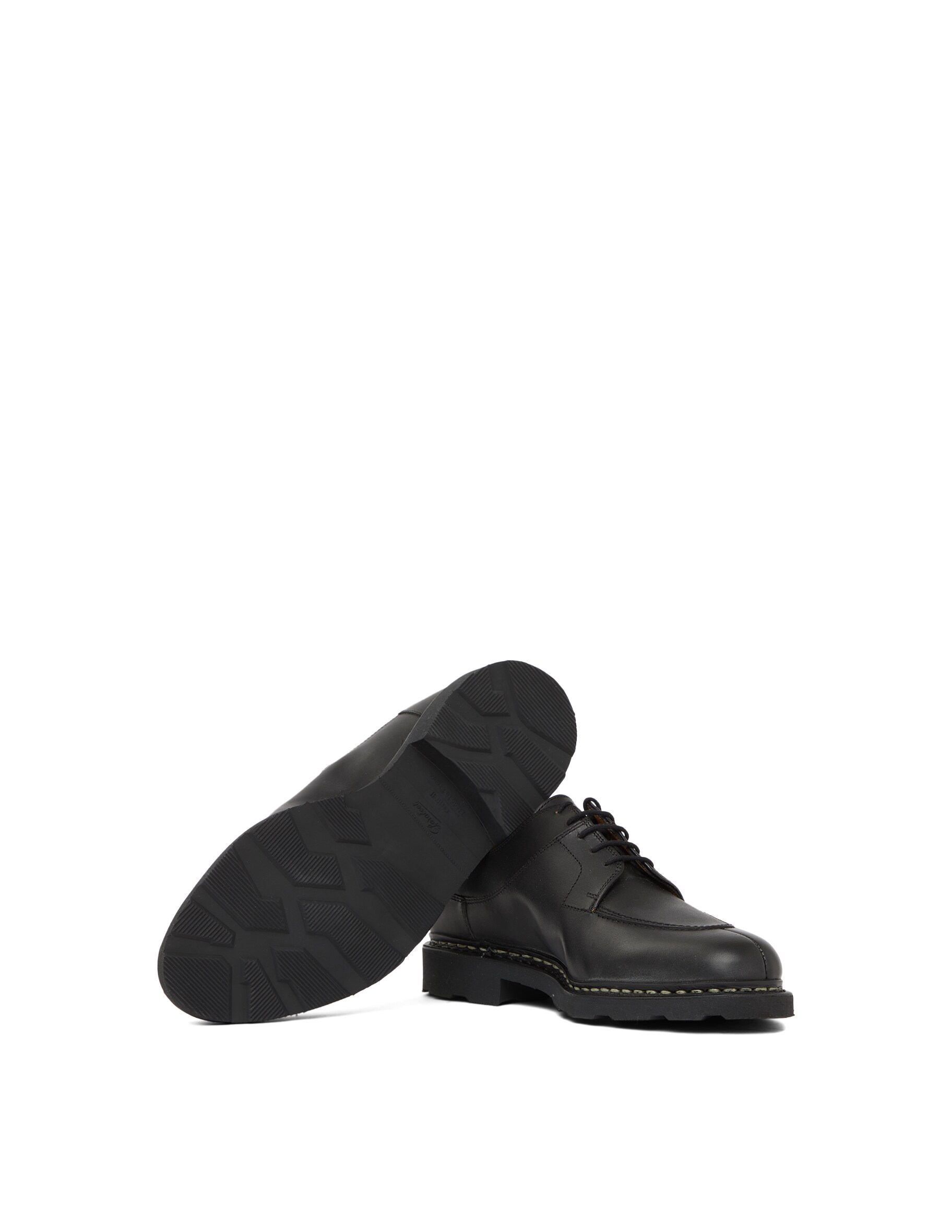 Paraboot Michael Smooth Leather Derbies Shoes In Black