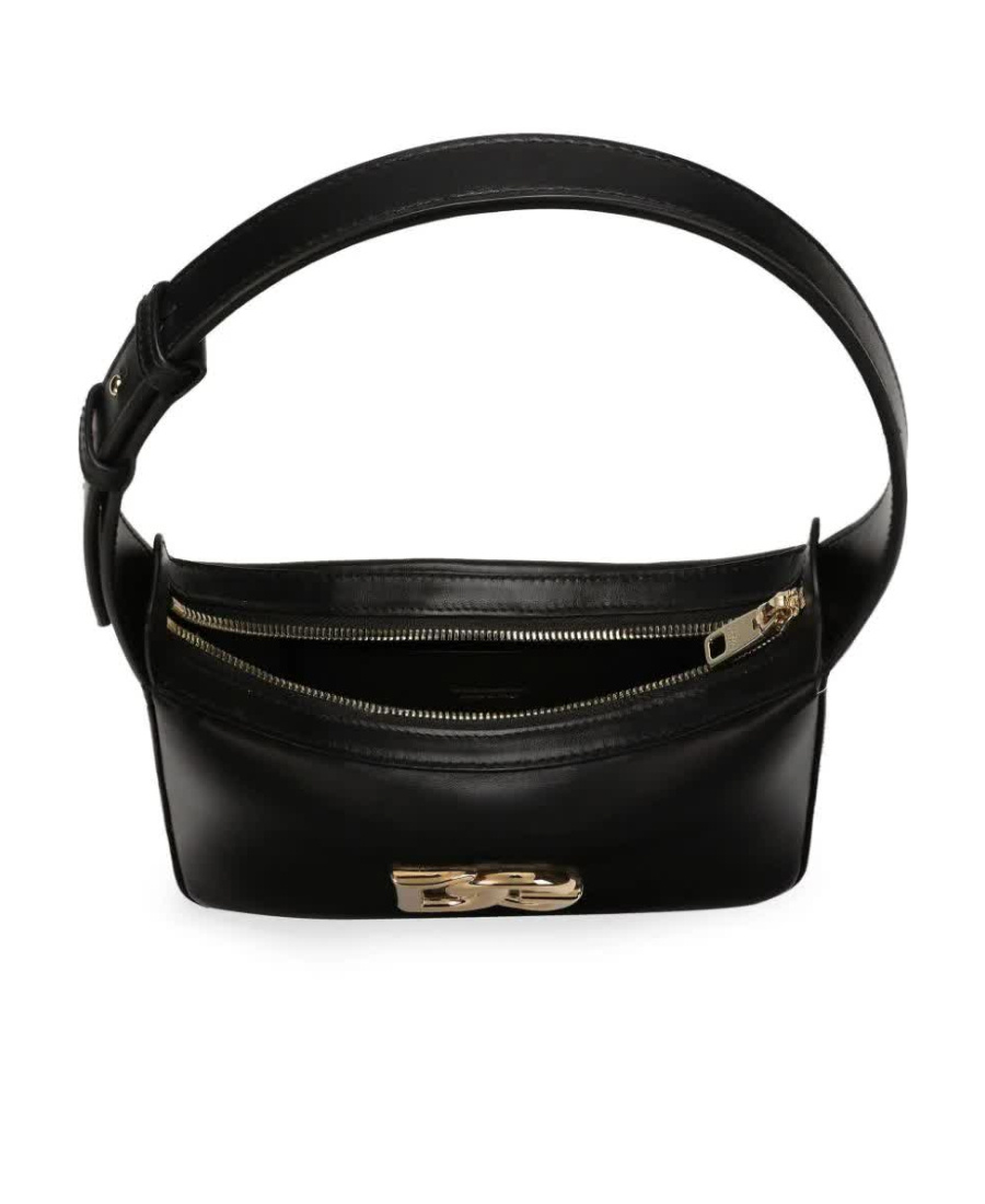 Dolce & Gabbana Logo-plaque Leather Tote Bag In Black