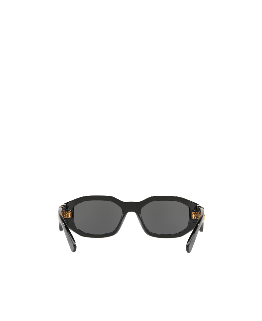 Versace Medusa Biggie Oval-frame Sunglasses In Black