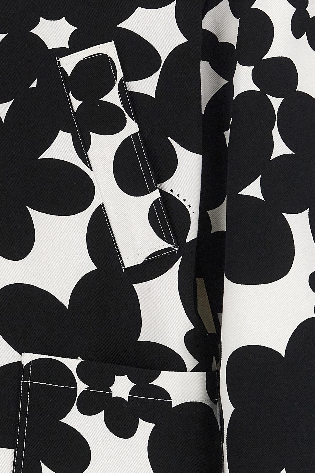 Marni 'floral Bloom' Jacket With Front Pockets In Black