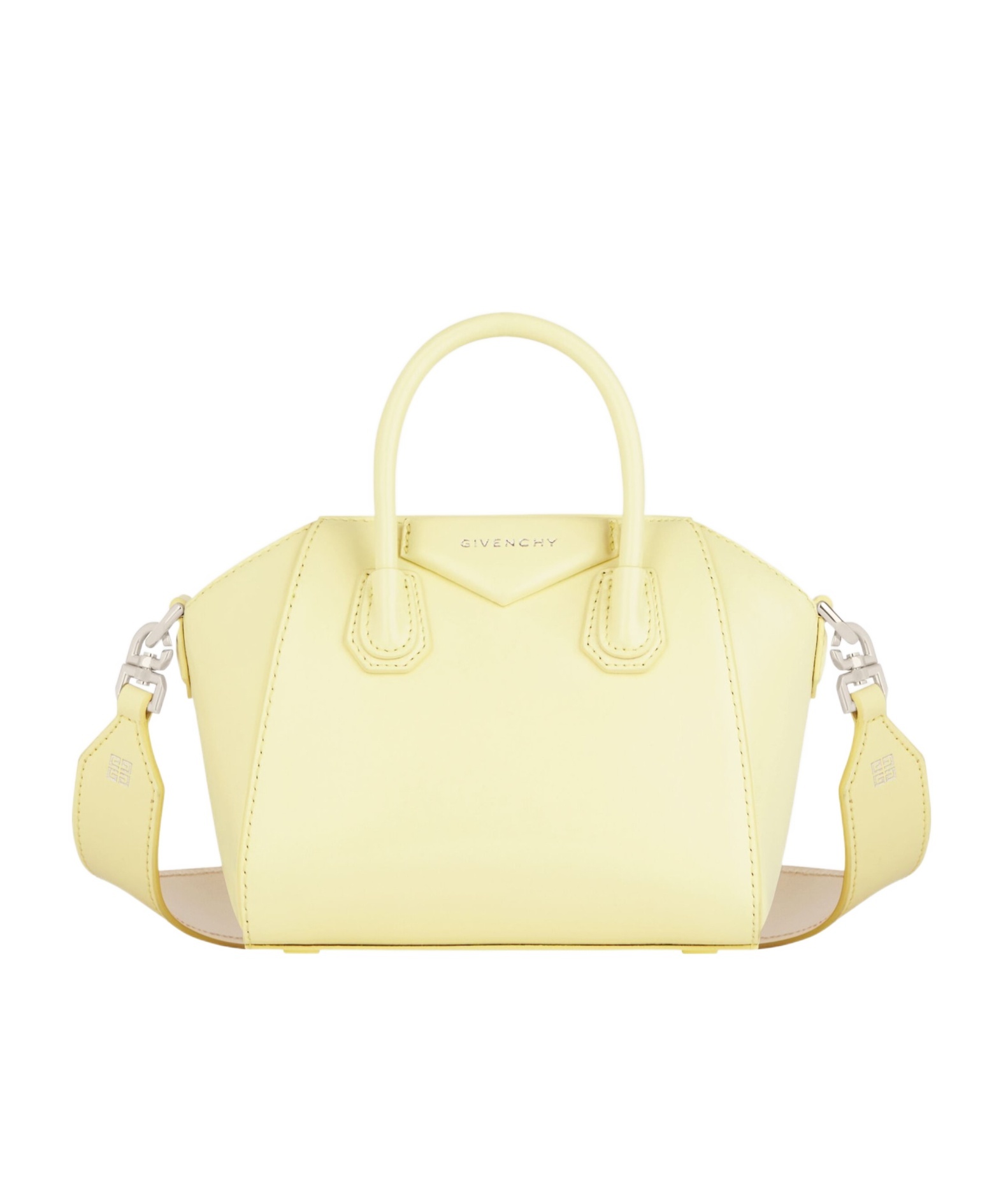 Givenchy Antigona Toy Bag In Soft Yellow And Natural Beige Box Leather In Nude