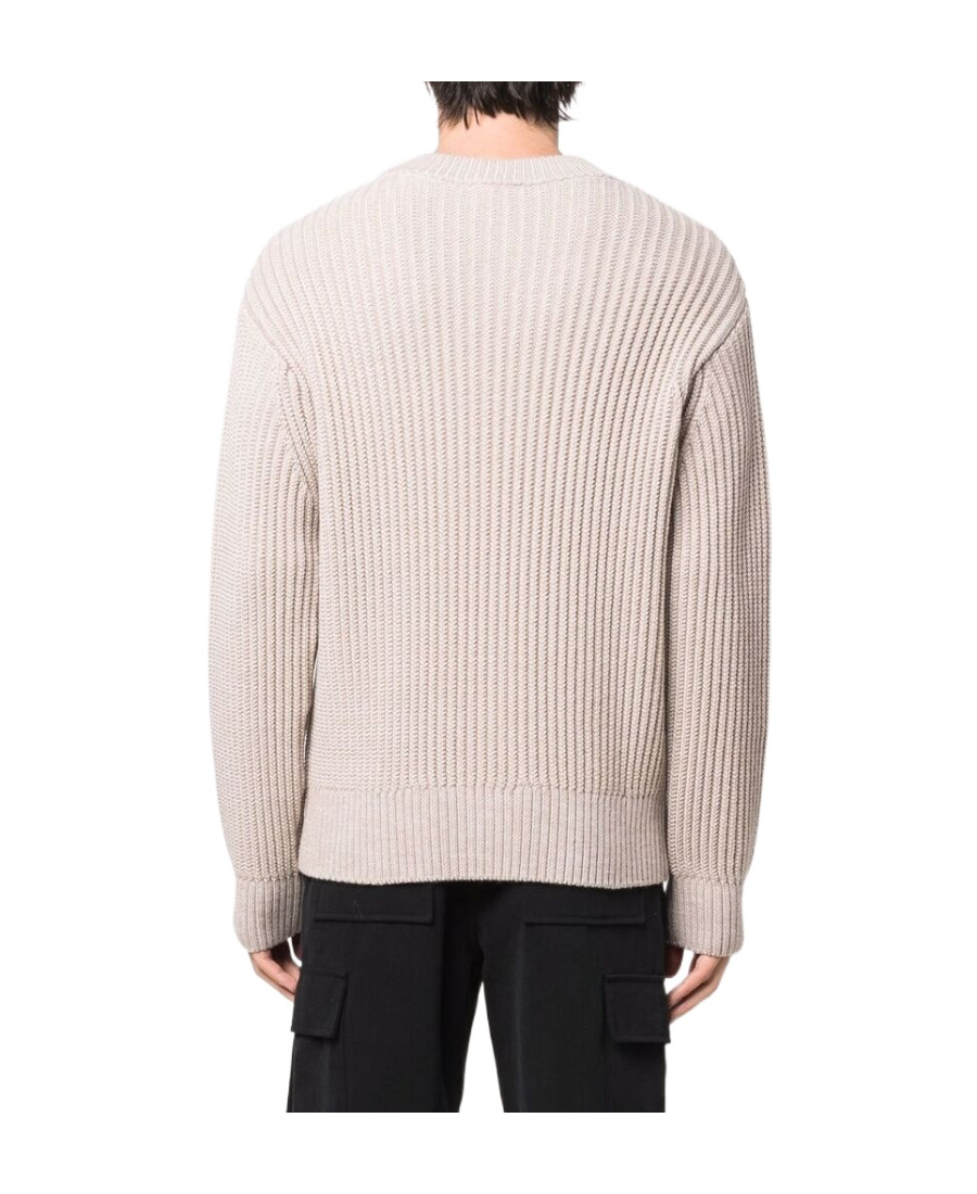 Ami Alexandre Mattiussi Ribbed-knit Crew-neck Jumper In Pink
