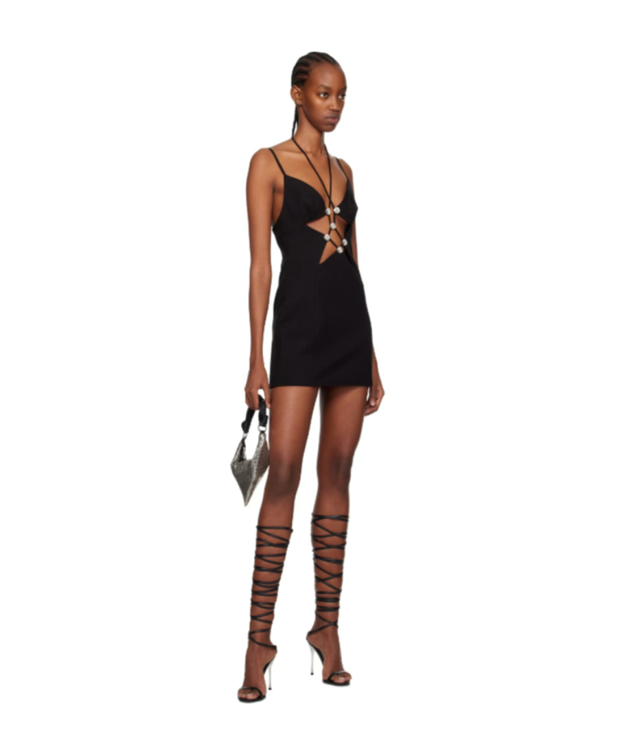 Shop Area Star Cut-out Minidress In Black