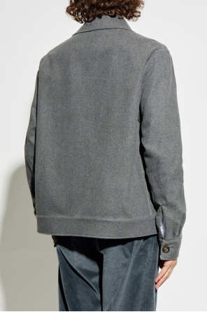 Eleventy Button-fastening Flap-pocket Jacket In Gray