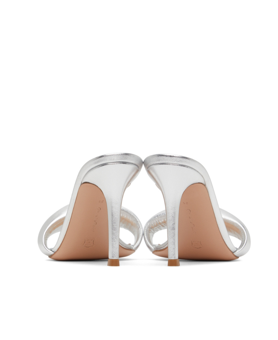 Gianvito Rossi Bijoux 90mm Crystal-embellished Mules In White